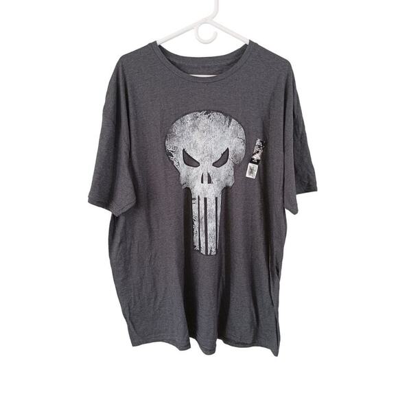 Marvel Comics The Punisher Mens Size 3XL Cotton Blend Graphic Short Sleeve Shirt - Picture 1 of 9